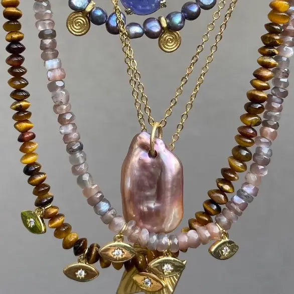 Pearl Tag Necklace
