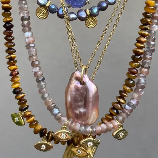 Pearl Tag Necklace